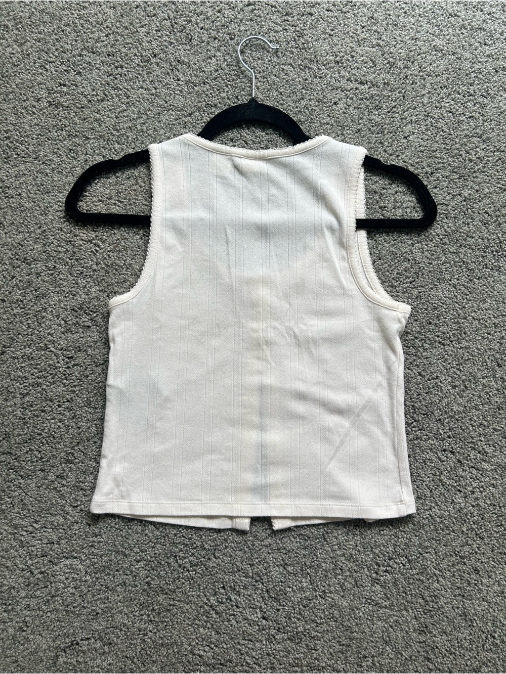 Levi's Cream Ribbed Button-Front Tank - Picture 3 of 3